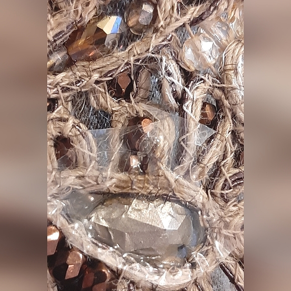 Vintage, Brown Crystal Bead Necklace - Picture 11 of 16